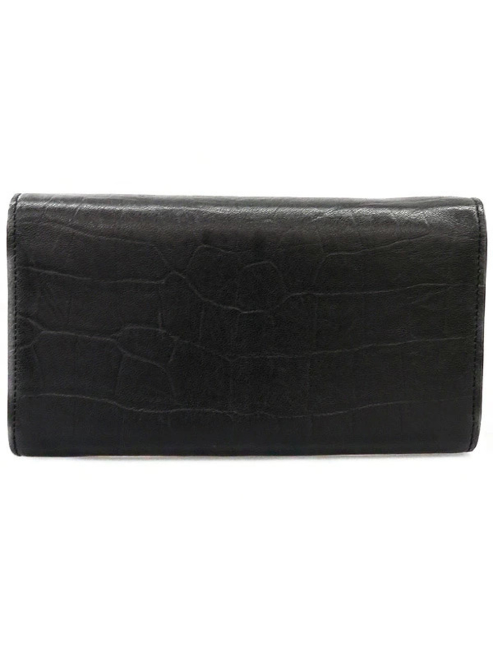 Saint Laurent Wallet Leather Long Paris fold Bi Black